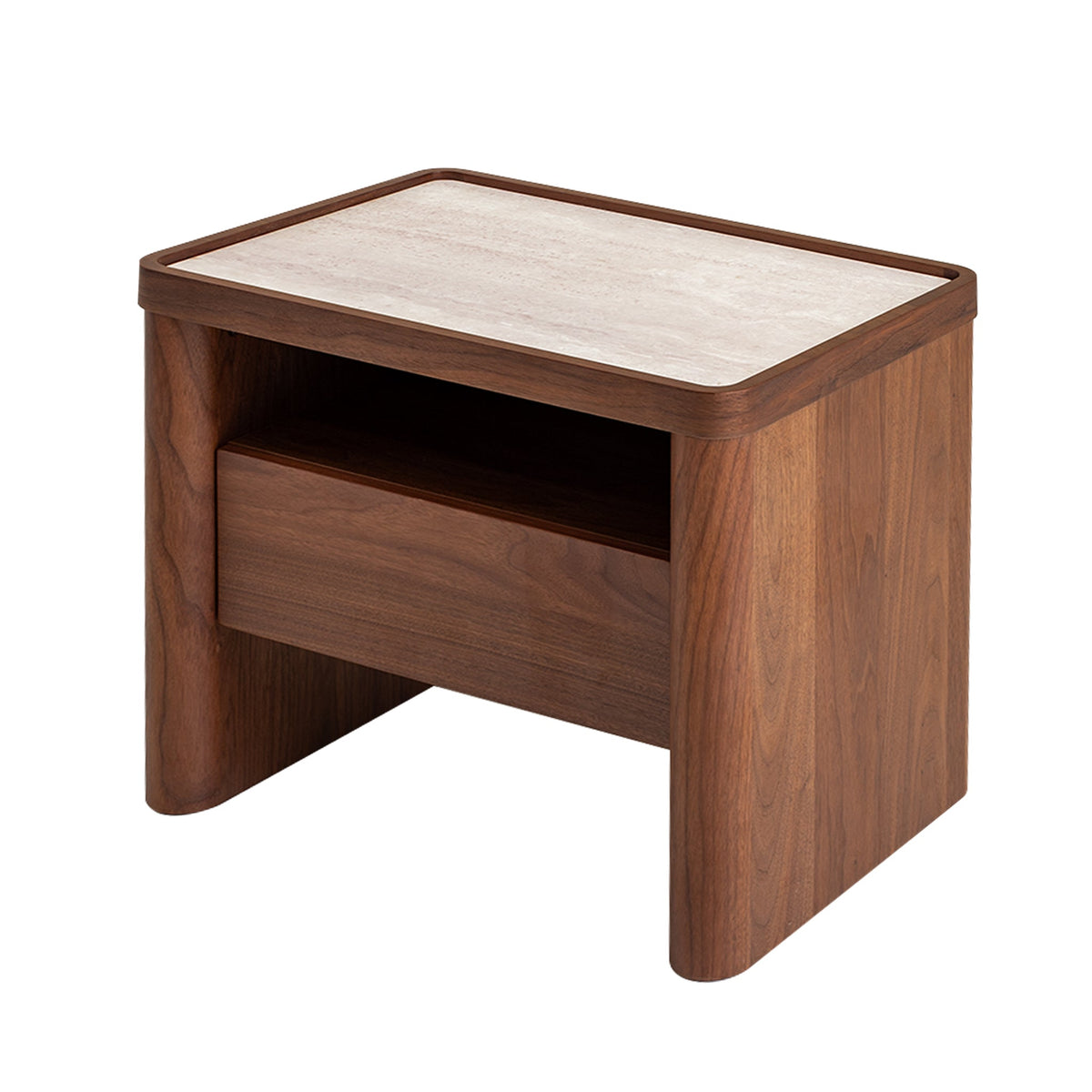 Westmore Glass Top Bedside Table