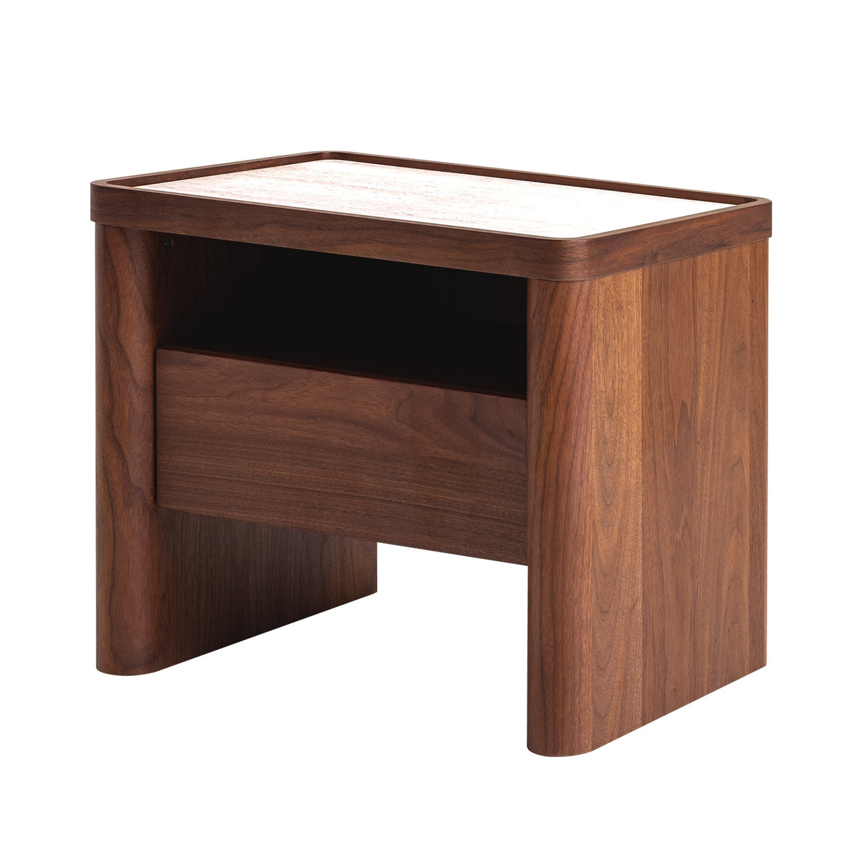 Westmore Glass Top Bedside Table