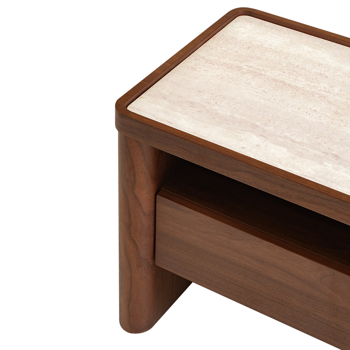 Westmore Glass Top Bedside Table