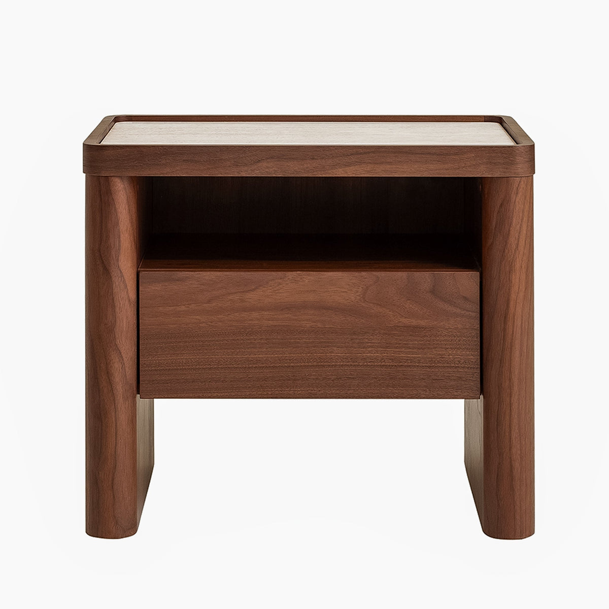 Westmore Glass Top Bedside Table