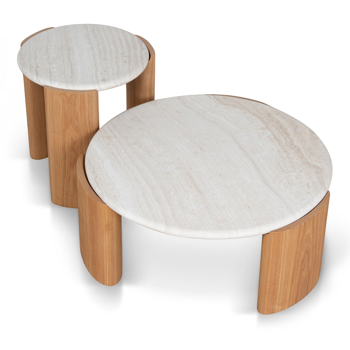 Wildgate Nested Travertine Coffee Table