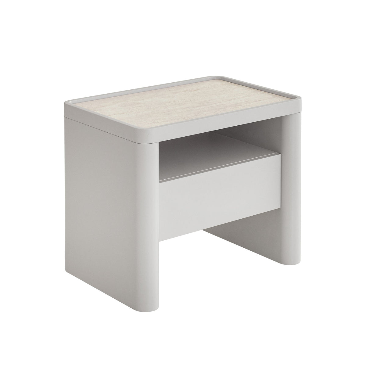 Westmore Glass Top Bedside Table