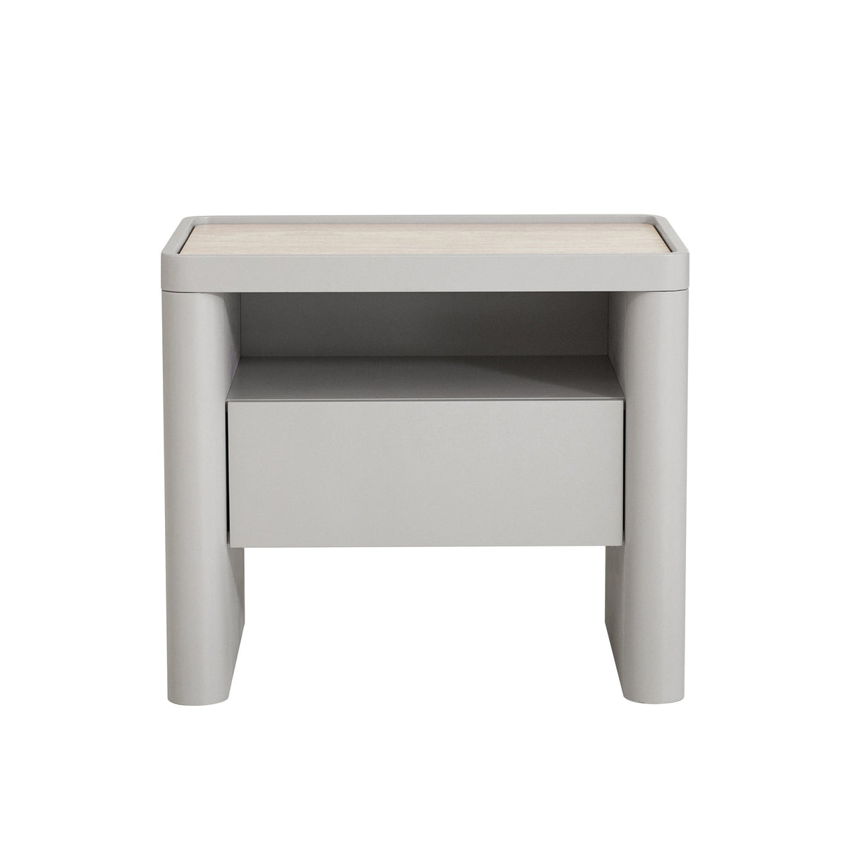 Westmore Glass Top Bedside Table