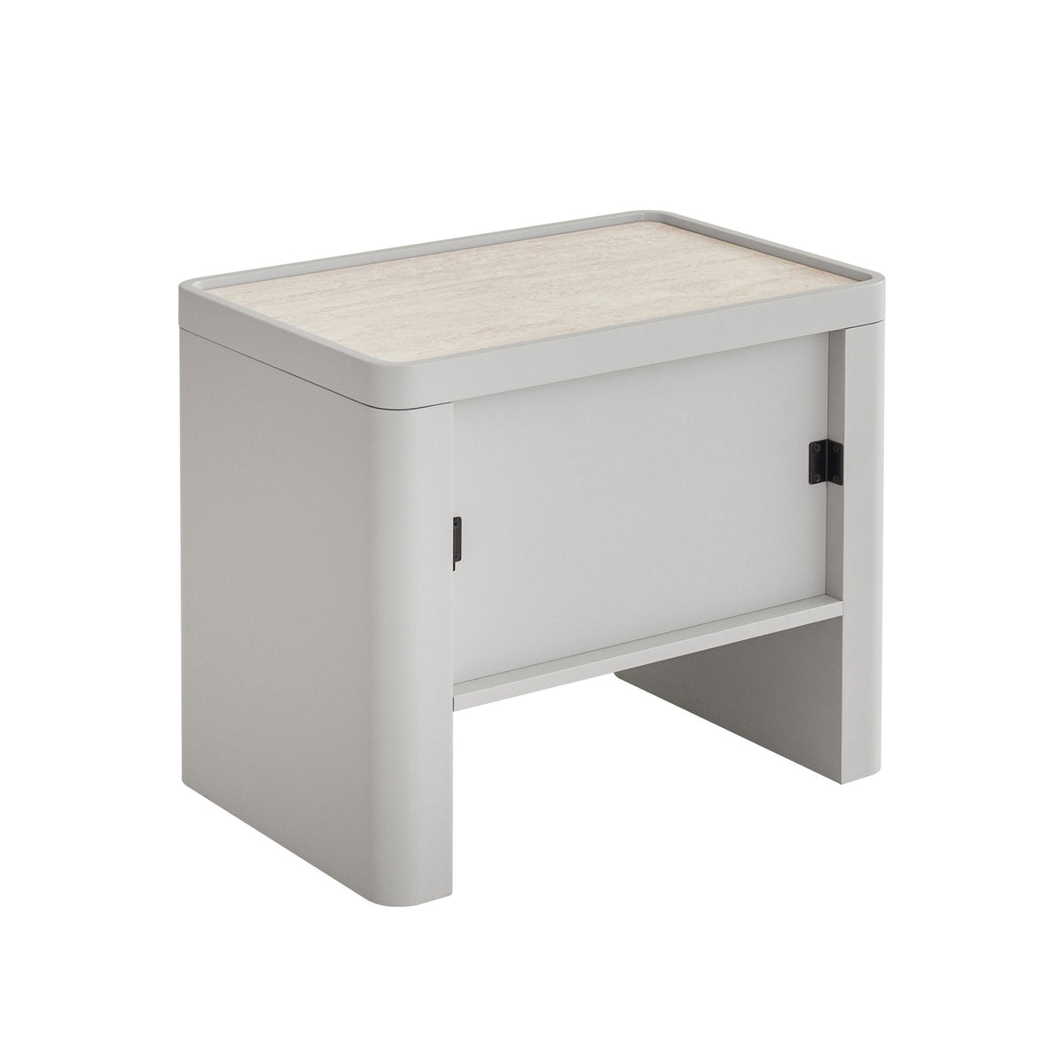 Westmore Glass Top Bedside Table