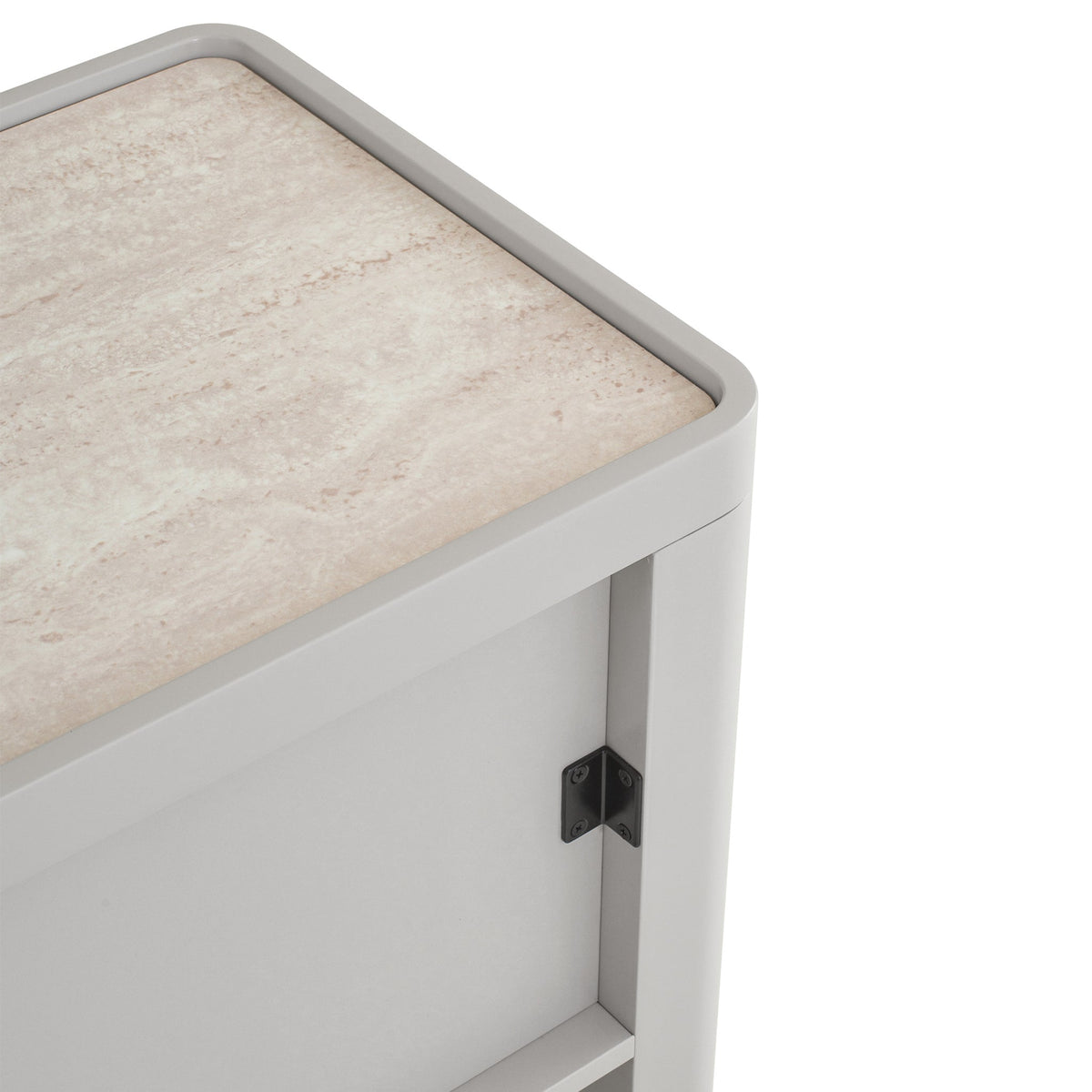 Westmore Glass Top Bedside Table