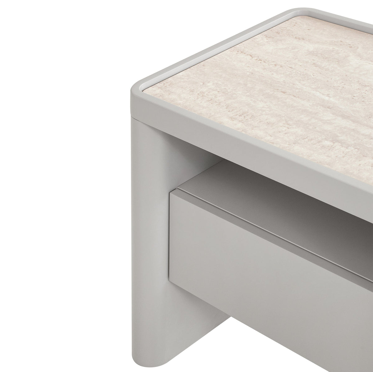 Westmore Glass Top Bedside Table