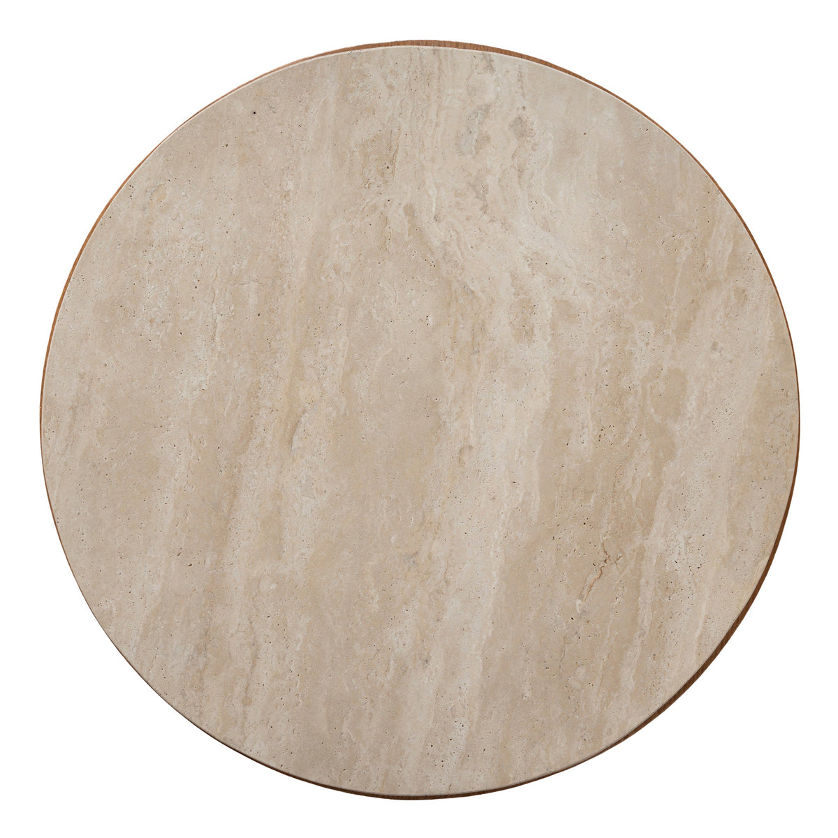 Withoak 50cm Round Travertine Side Table