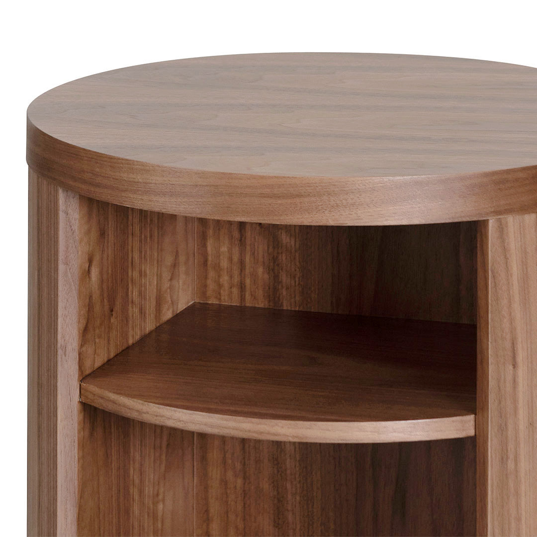 Oxleigh Round Wooden Bedside Table