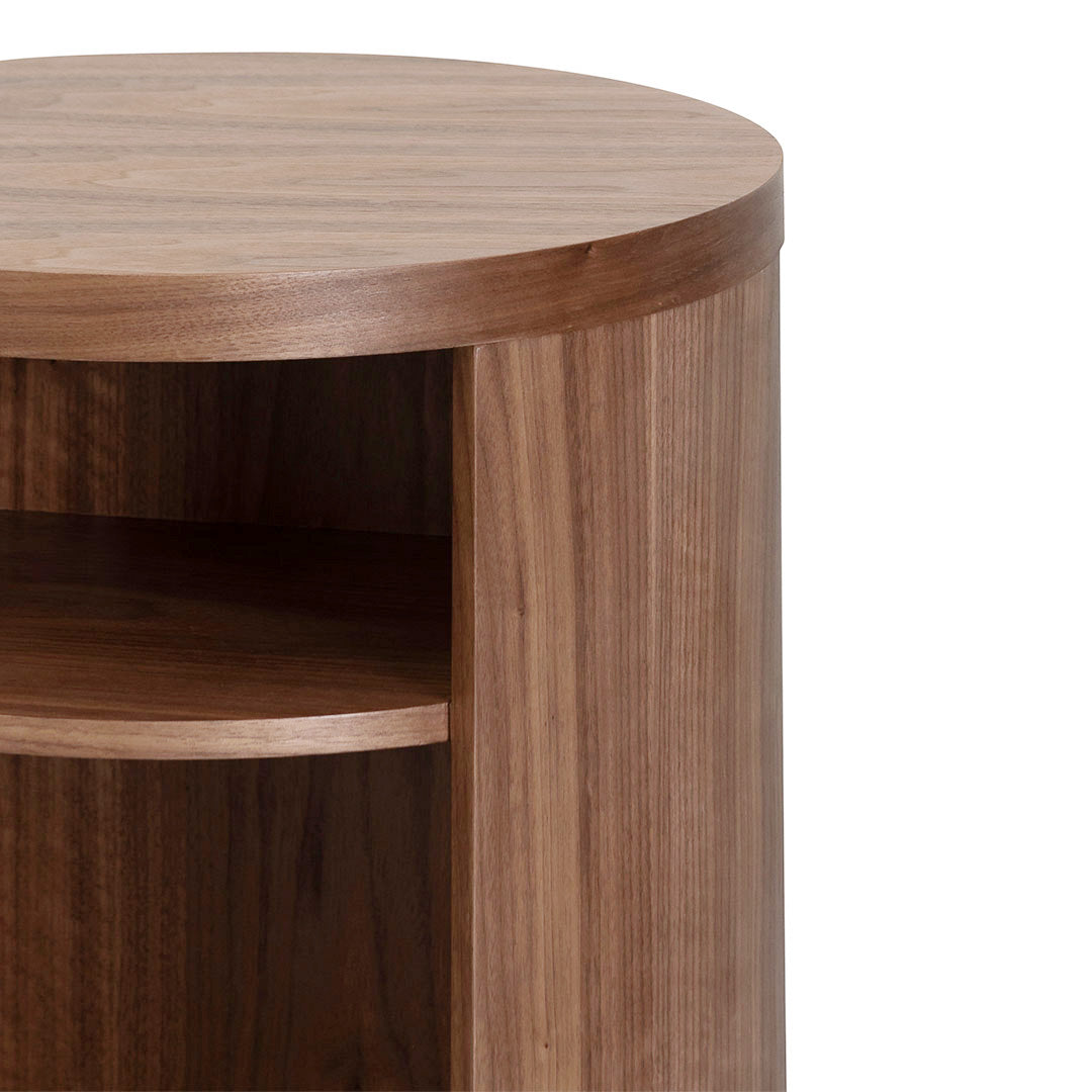 Oxleigh Round Wooden Bedside Table