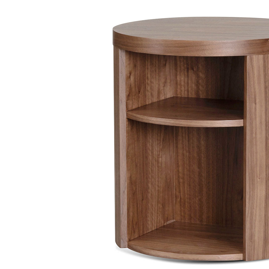 Oxleigh Round Wooden Bedside Table
