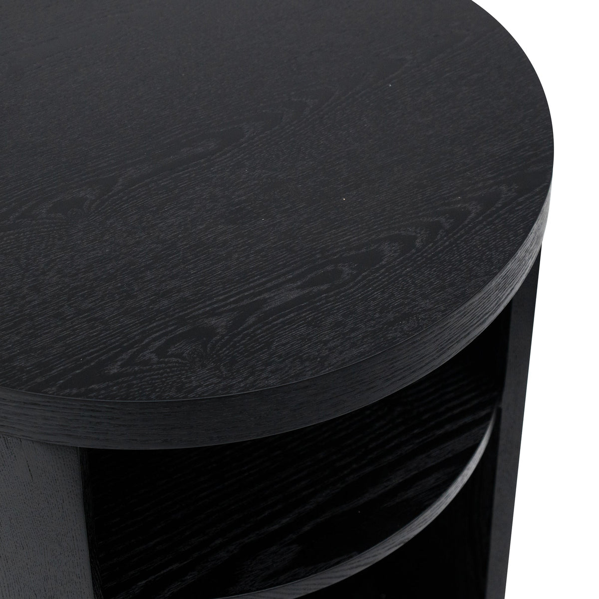 Oxleigh Round Wooden Bedside Table