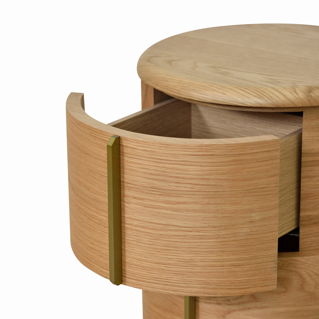 Yarnfield 46cm Round Bedside Table