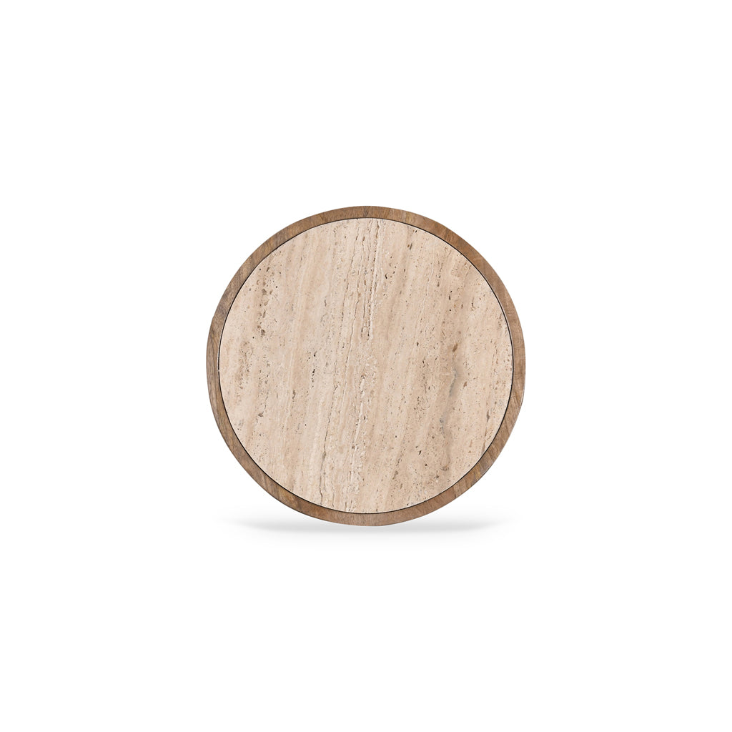 Whitshire 40cm Travertine Side Table