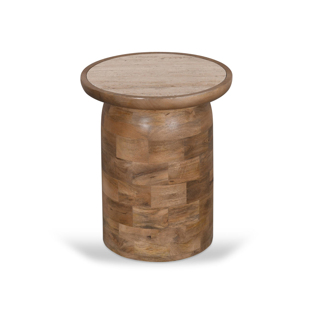 Whitshire 40cm Travertine Side Table
