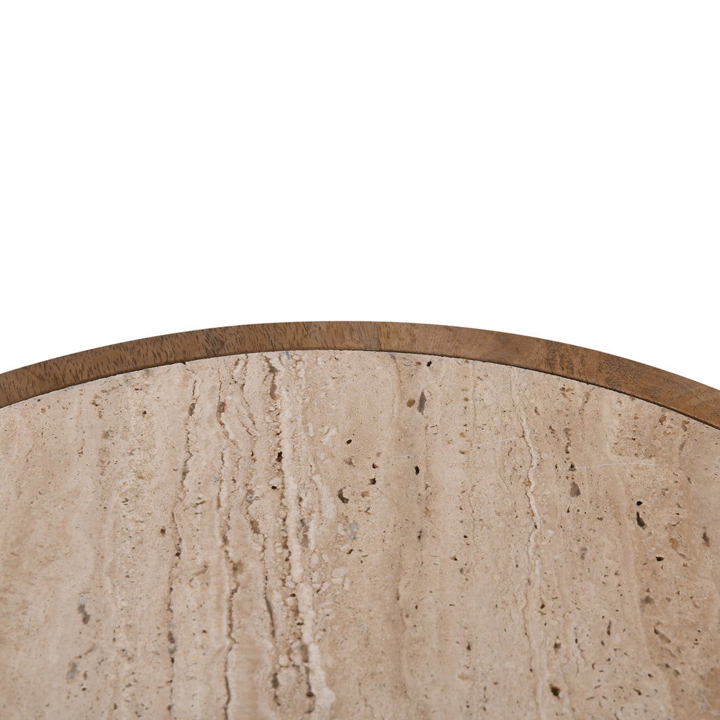 Whitshire 40cm Travertine Side Table