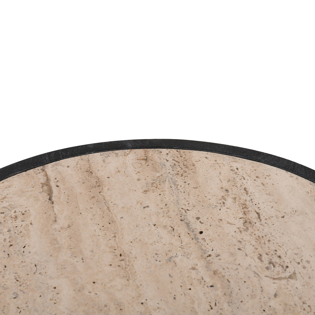Whitshire 40cm Travertine Side Table
