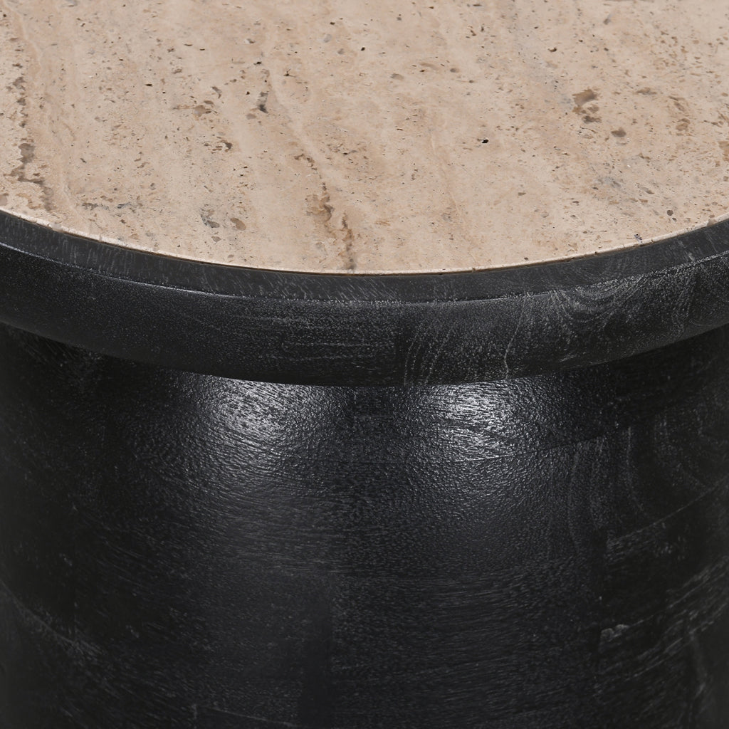 Whitshire 40cm Travertine Side Table