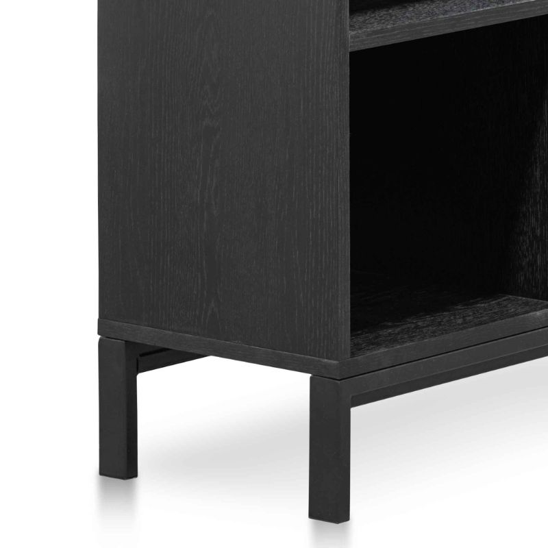 Sandhurst Wooden Bookcase Black Side