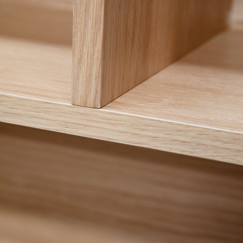Sandhurst Wooden Bookcase Natural Closeup