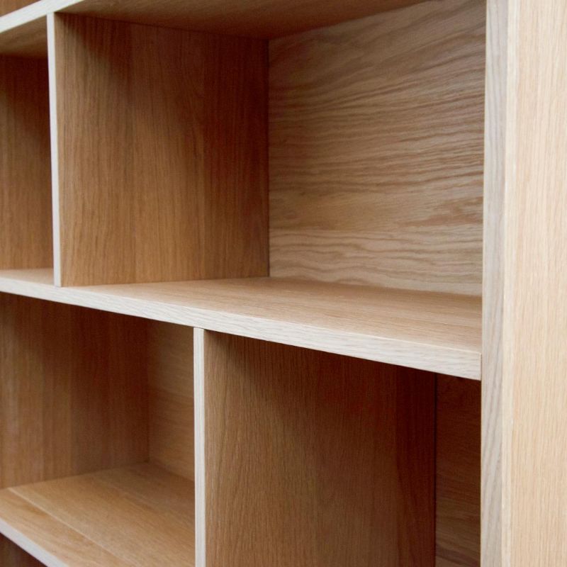 Sandhurst Wooden Bookcase Natural Rack View