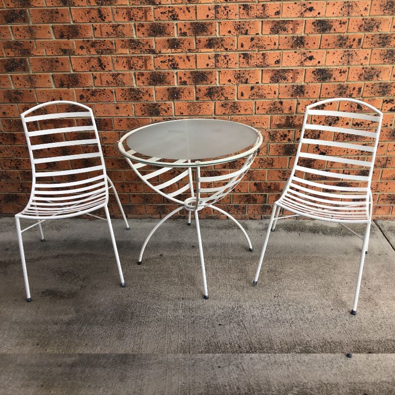 Sarahline 3 Piece Metal Outdoor Dining Set