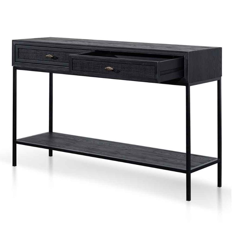 Sheffield 140CM Console Table Black Angle