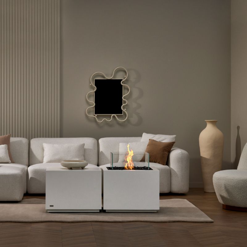 Sidecar 24 Ethanol Fire Pit Table Bone In A Living Room