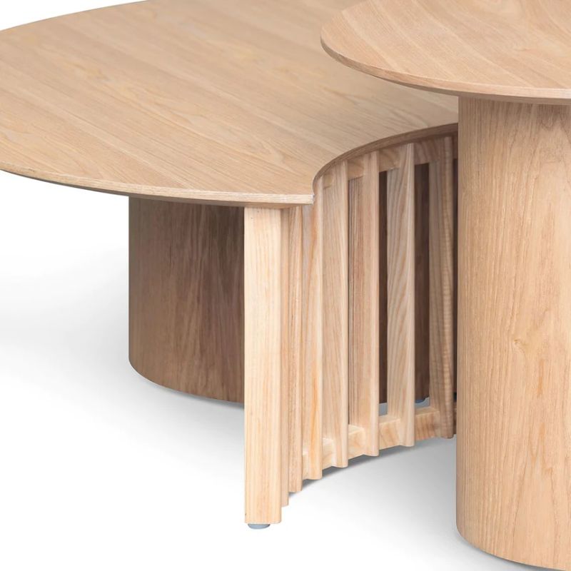 Silverleaf Wooden Table Set Natural Bottom Close