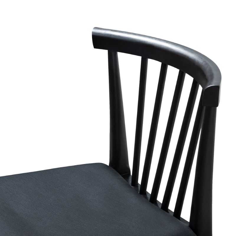 Southey Wooden Dining Chair Black Backrest