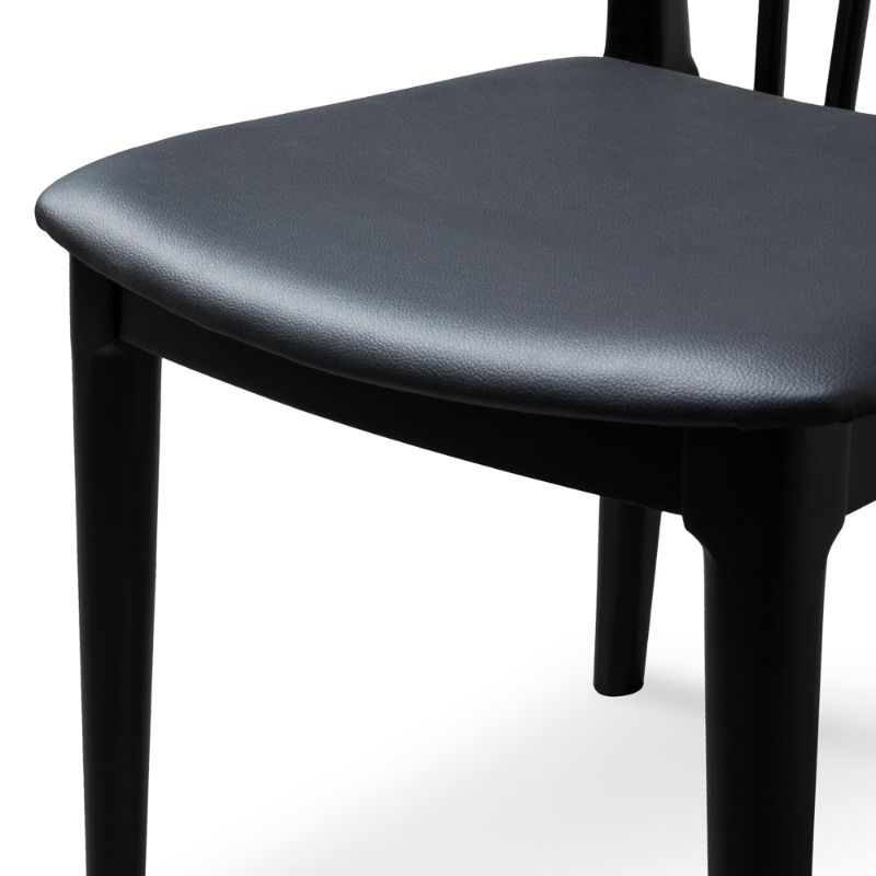Southey Wooden Dining Chair Black Seat