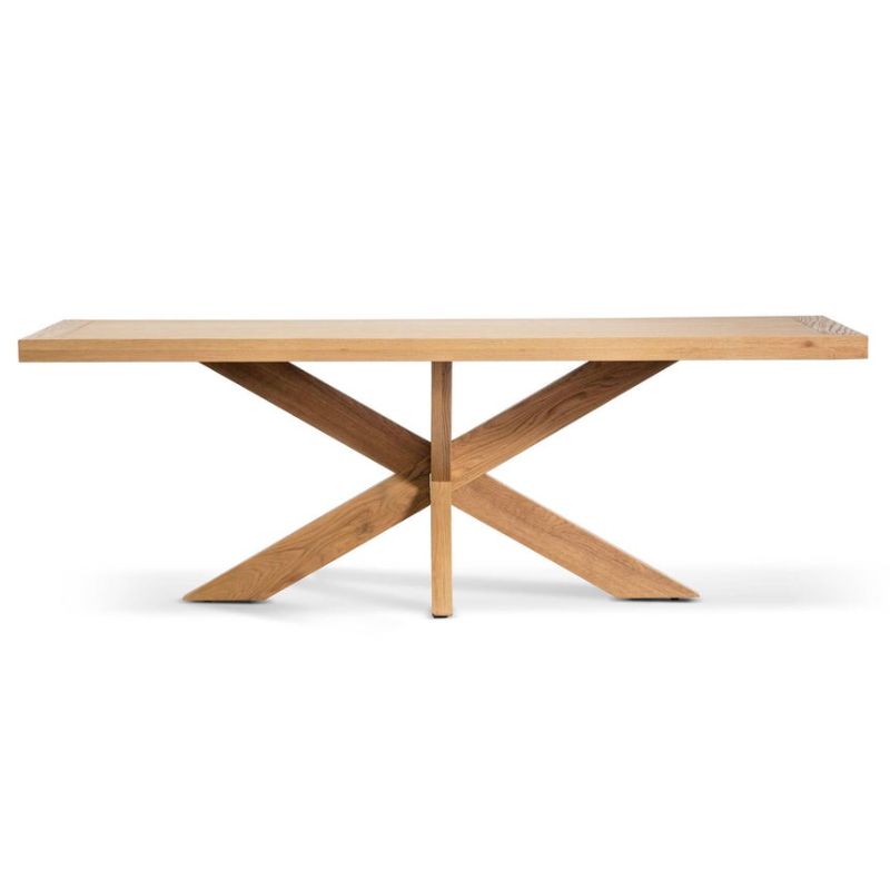 Springbrook 220CM Wooden Dining Table Natural Angle
