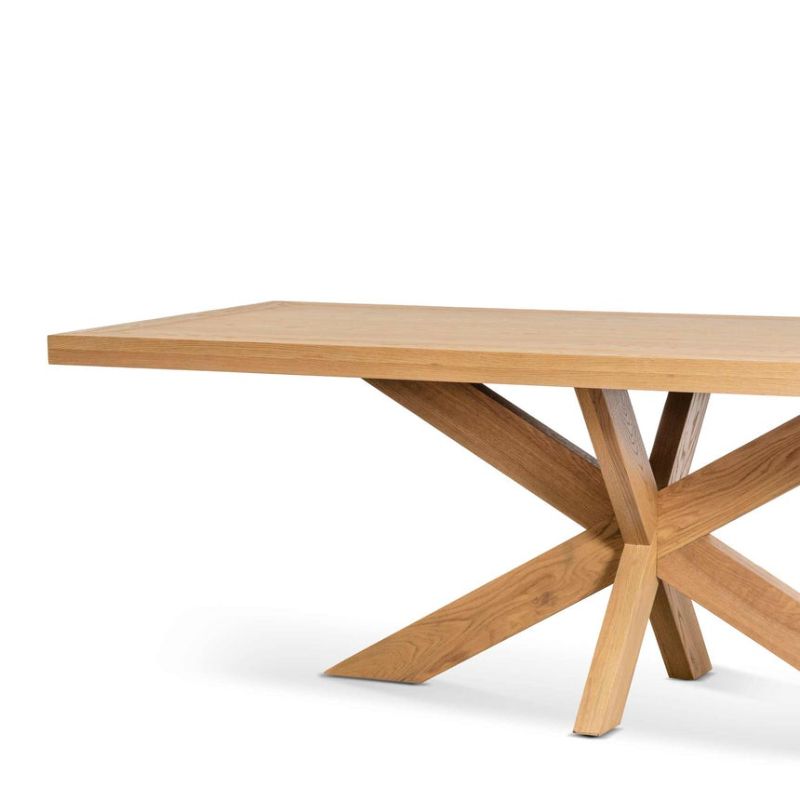Springbrook 220CM Wooden Dining Table Natural Left Side View