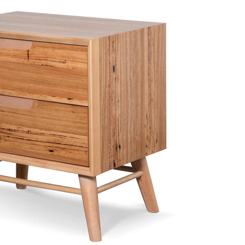 Stanford Bedside Table Wormy Chestnut Side