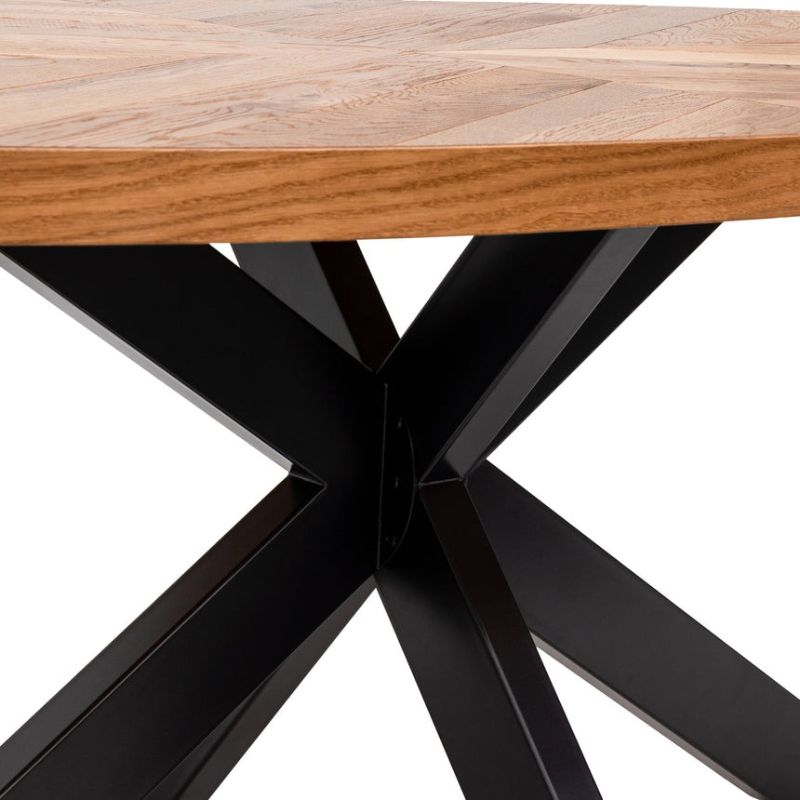 Stoneshire 200CM Oak Dining Table Legs Joint View