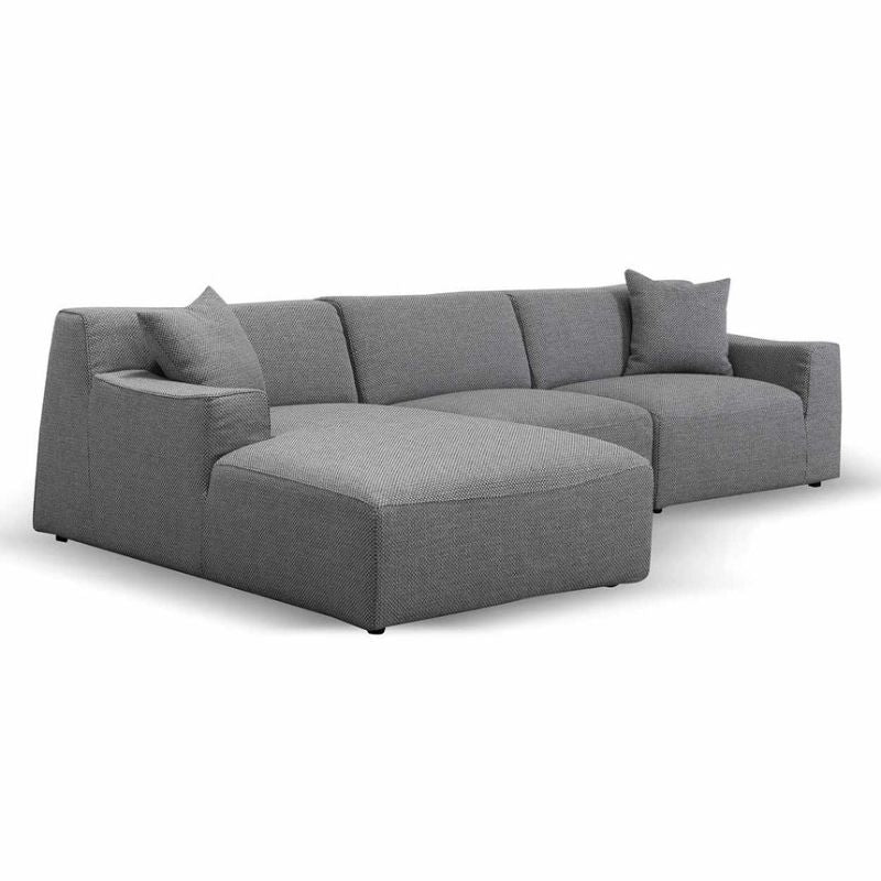 Stoneview 3 Seater Left Chaise Sofa Noble Grey Corner View