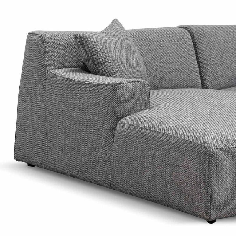 Stoneview 3 Seater Left Chaise Sofa Noble Grey Side View