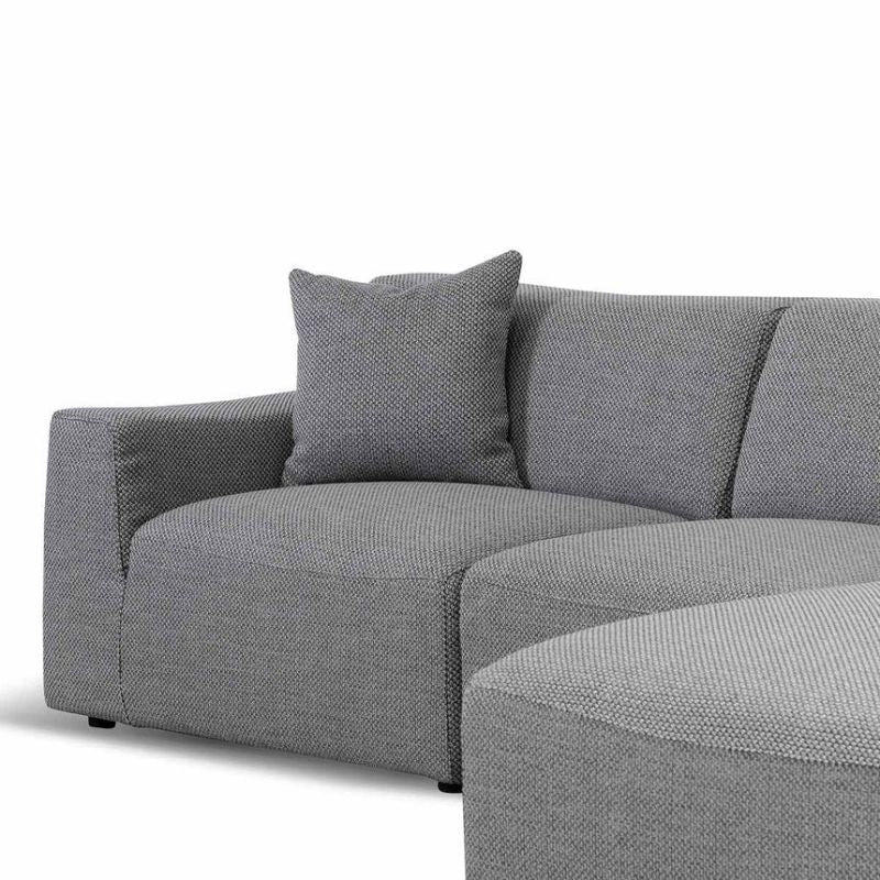 Stoneview 3 Seater Right Chaise Sofa Noble Grey Left Corner View