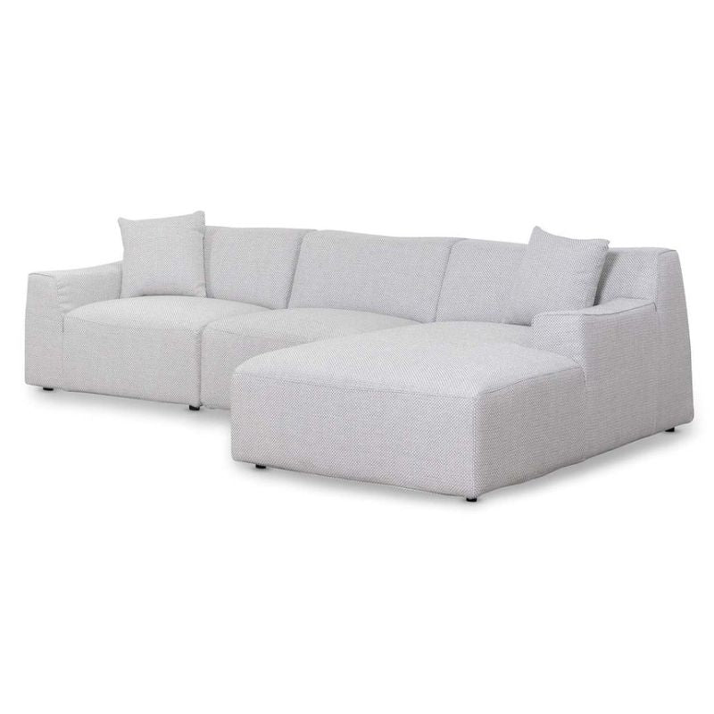 Stoneview 3 Seater Right Chaise Sofa Passive Grey