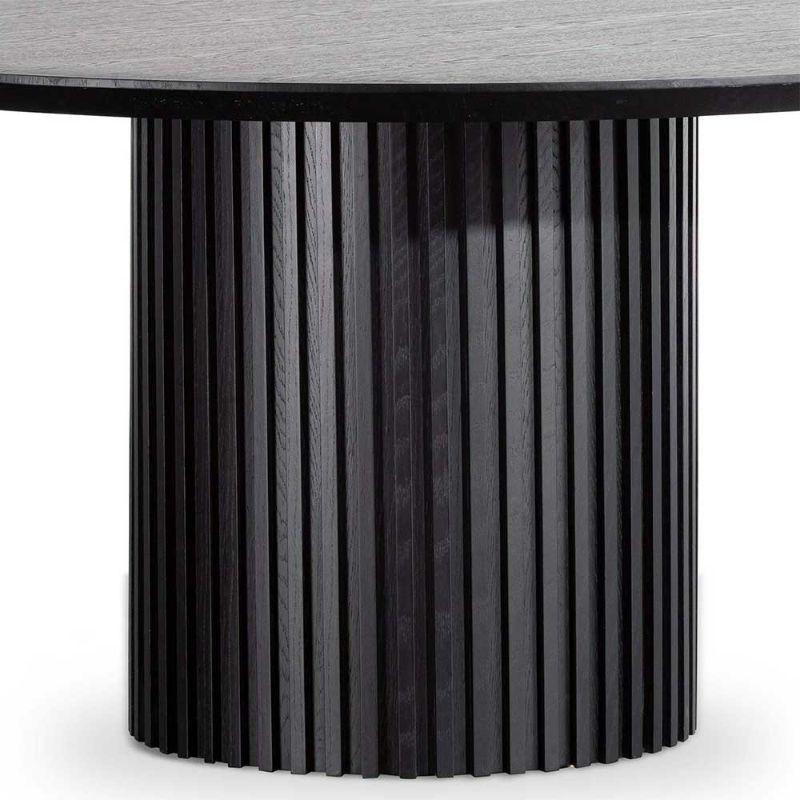 Summerset 150CM Wooden Round Dining Table Black Base