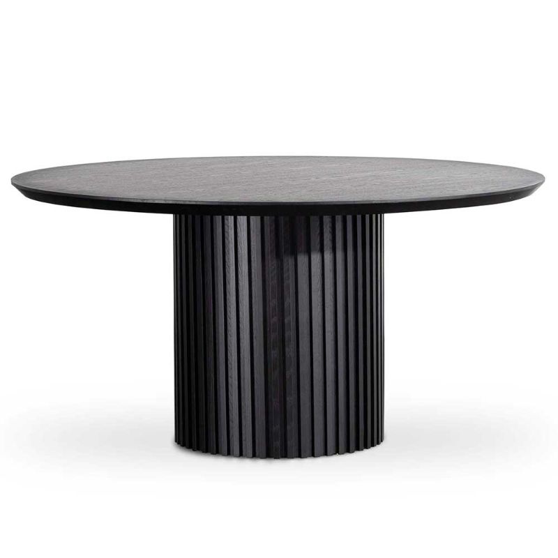Summerset 150CM Wooden Round Dining Table Black Front