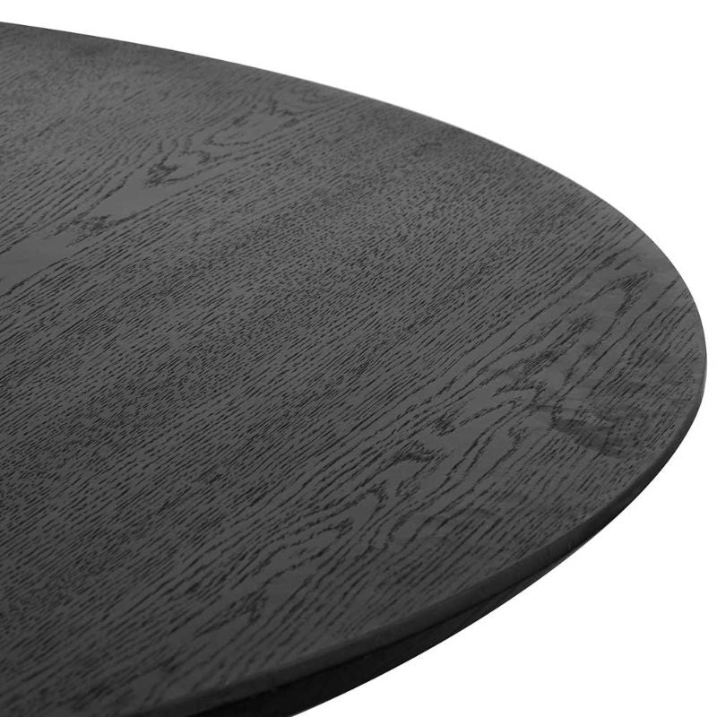 Summerset 150CM Wooden Round Dining Table Black Top Finish