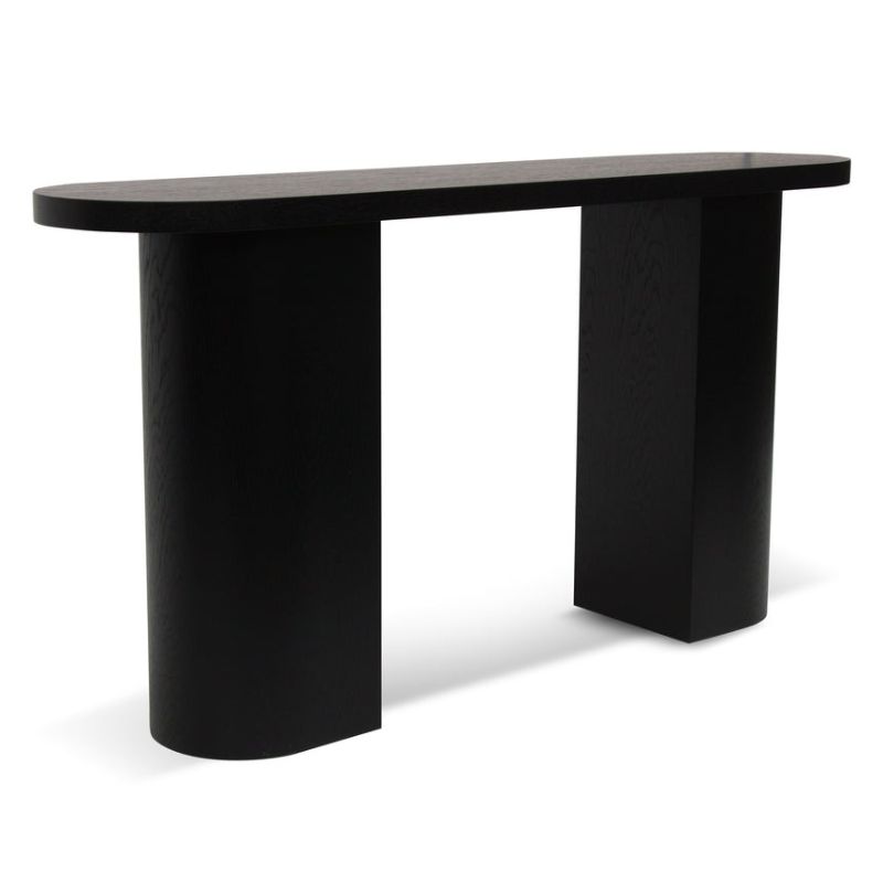 Tanglewood 150CM Wooden Console Table Black Angle View