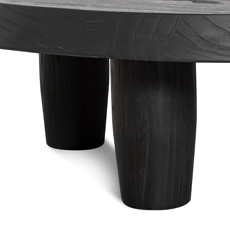 Tennyson 100CM Round Coffee Table Black legs