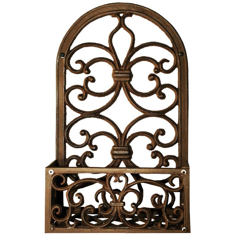 Thistle Cast Iron Wall Pot Holder Front