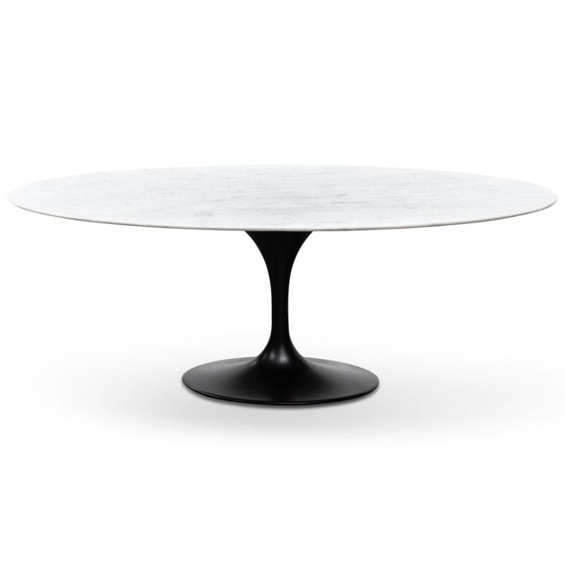 Thistlebrook 200CM Marble Dining Table Black Base