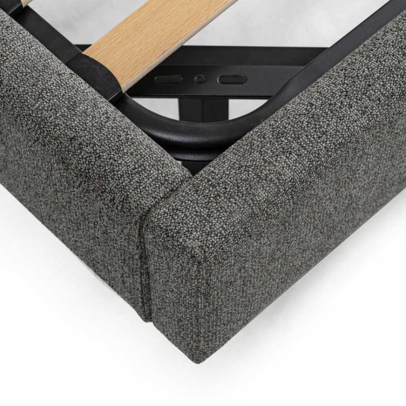 Twinridge King Bed Frame Spec Charcoal Box Corner View