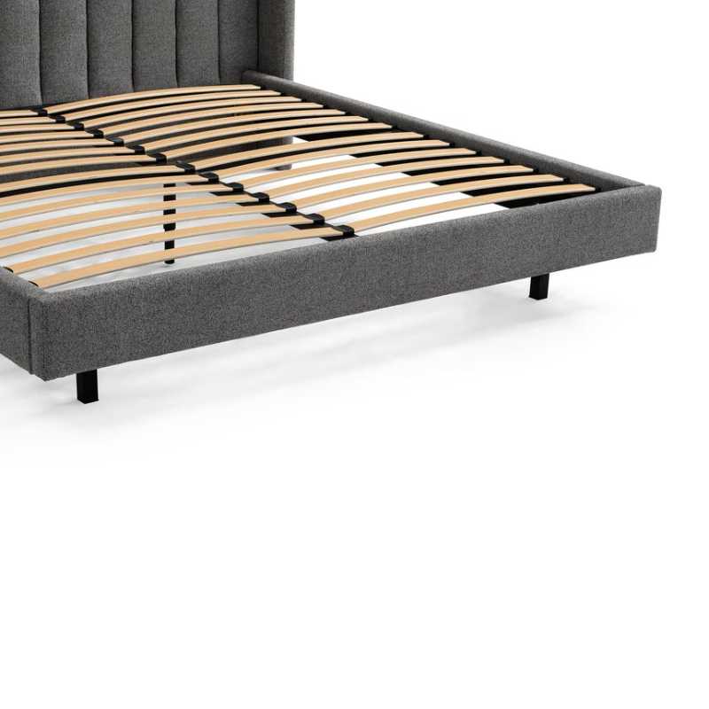 Twinridge King Bed Frame Spec Charcoal Legs Side View