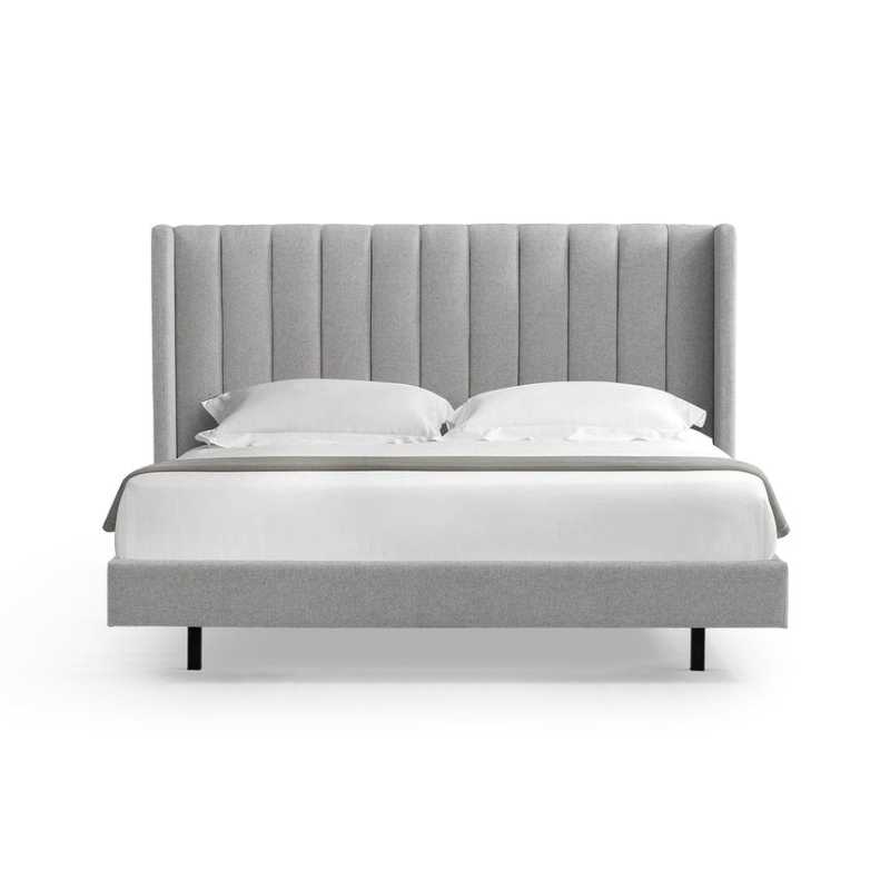 Twinridge King Bed Frame Spec Grey Front View