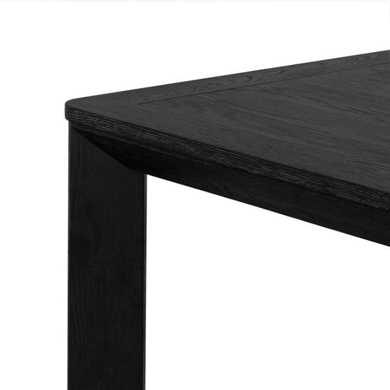 Uptonwood 300CM Wooden Dining Table Black Corner View