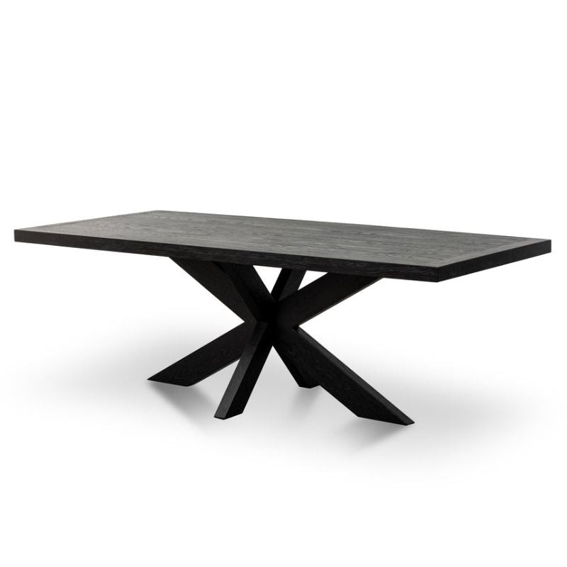 Valegate 220CM Wooden Dining Table Black